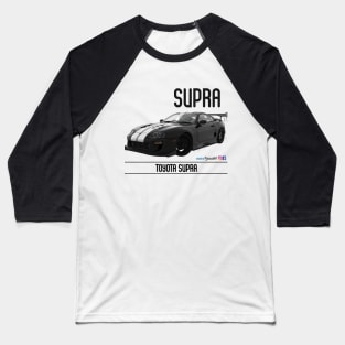 Supra Time Attack Black Stripes Baseball T-Shirt